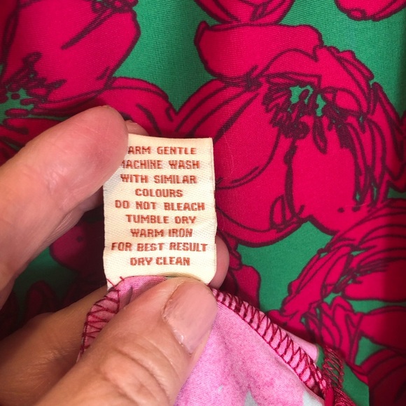 Anthropologie Aryeh Pink and Green Floral Print Dress. Size Small - Picture 5 of 6